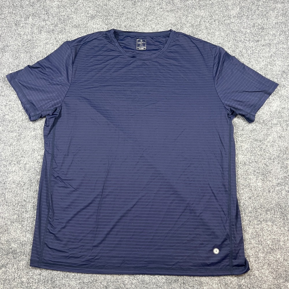 Soybu Performance Top Mens 2XL Navy Blue Stretch Mesh Lined Moisture Wicking